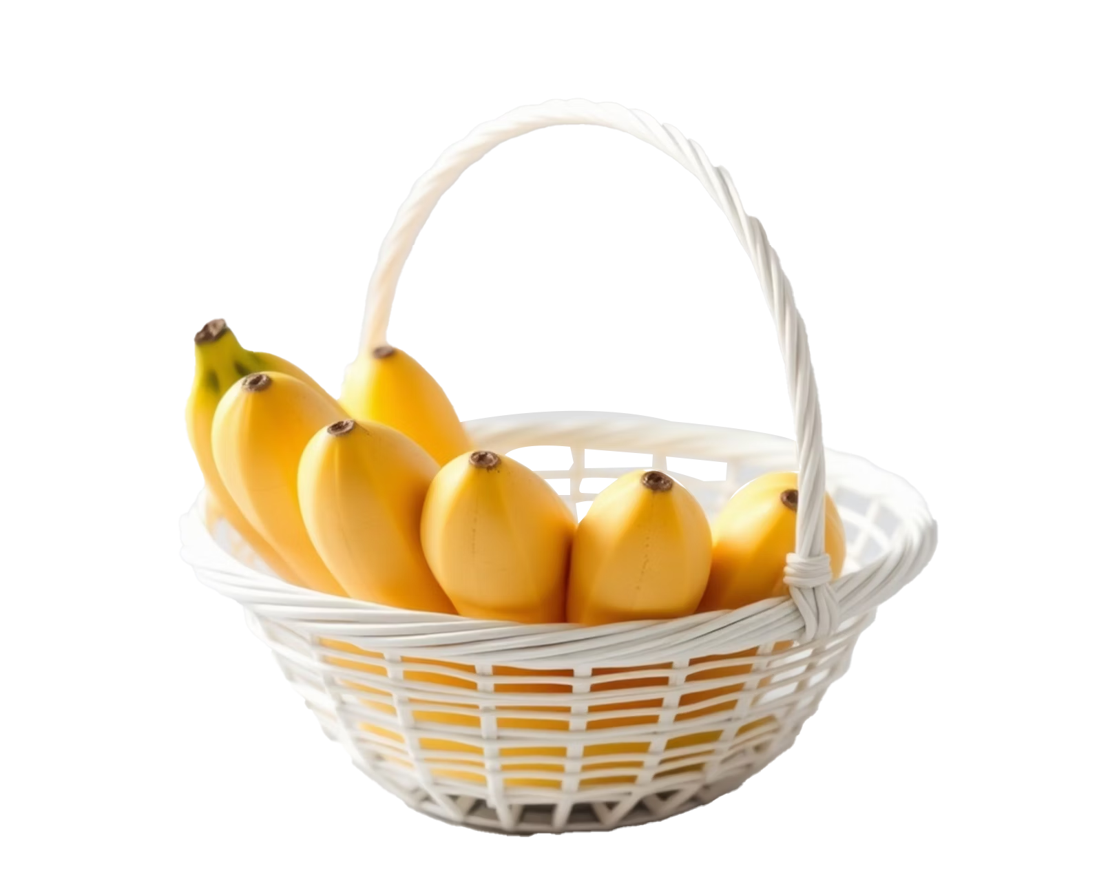 banana in basket, Fruits Basket png, basket
